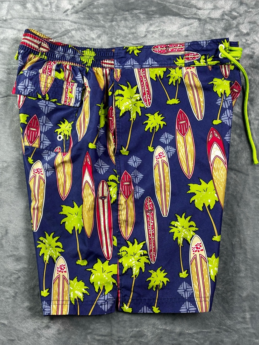 TailorByrd Board Shorts Size XL 8” Inseam Lined Pocket Beach Surf Palm Tree Swim